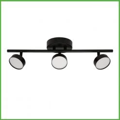 20 in. 3-Light Matte Black Adjustable Color Temperature and Heads Integrated LED Fixed Track Lighting Kit (4-Pack) by ETi -ETi Sales matte black eti track lighting kits 534011020 4pk 4f 1000