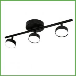20 in. 3-Light Matte Black Adjustable Color Temperature and Heads Integrated LED Fixed Track Lighting Kit (4-Pack) by ETi -ETi Sales matte black eti track lighting kits 534011020 4pk c3 1000