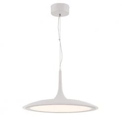 Hover 100-Watt Equivalence Integrated LED Matte White Pendant by George Kovacs