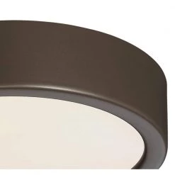 40-Watt Equivalent Painted Copper Bronze Patina Integrated LED Flush Mount by George Kovacs -ETi Sales painted copper bronze patina george kovacs flush mount lights p840 647b l 4f 1000