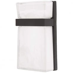 Belted 1-Light Pebble Bronze Integrated LED Outdoor Wall Mount Sconce by George Kovacs