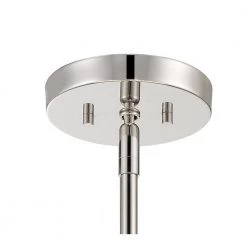 Patchwork 16 in. 3-Light Polished Nickel Drum Pendant with White Faux Leather Shade by George Kovacs -ETi Sales polished nickel george kovacs chandeliers p5339 613 4f 1000
