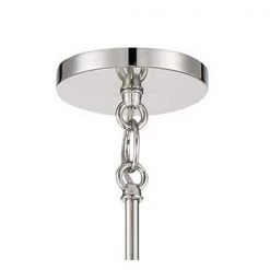 Charming 6-Light Polished Nickel Cage Pendant Light with Clear Glass Accents by George Kovacs -ETi Sales polished nickel george kovacs chandeliers p5386 613 4f 1000