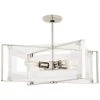 Crystal-Clear 4-Light Polished Nickel Semi-Flush Mount with Clear Acrylic by George Kovacs