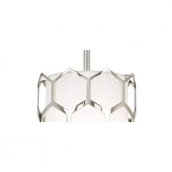 Missing Link 1-Light Polished Nickel Mini-Pendant Light with Fine White Linen Shade by George Kovacs -ETi Sales polished nickel george kovacs pendant lights p1891 613 c3 1000