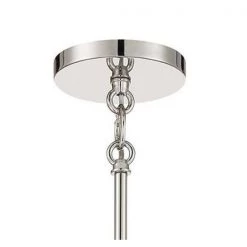 Charming 1-Light Polished Nickel Cage Mini-Pendant Light with Clear Glass Accents by George Kovacs -ETi Sales polished nickel george kovacs pendant lights p5381 613 4f 1000