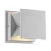 Baffled 2-Light Gray LED Outdoor Light Wall Sconce by George Kovacs