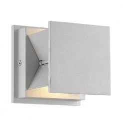 Baffled 2-Light Gray LED Outdoor Light Wall Sconce by George Kovacs