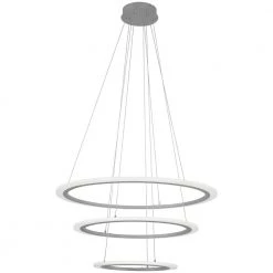 Discovery 150-Watt Equivalence Silver Integrated LED Pendant by George Kovacs