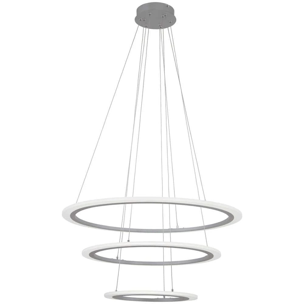 Discovery 150-Watt Equivalence Silver Integrated LED Pendant by George Kovacs 1 Discovery 150-Watt Equivalence Silver Integrated LED Pendant by George Kovacs