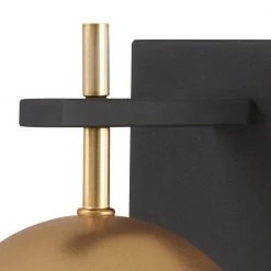 Alluria 1-Light Weathered Black with Autumn Gold Accents Sconce by George Kovacs -ETi Sales weathered black with autumn gold accents george kovacs vanity lighting p1350 618 4f 1000