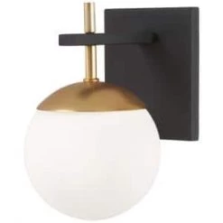 Alluria 1-Light Weathered Black with Autumn Gold Accents Sconce by George Kovacs