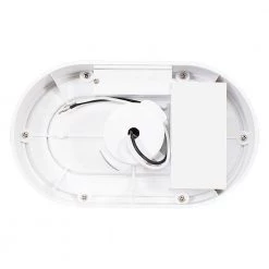 8.5 in. Oval TwistFit Marine White LED Outdoor Bulkhead Light Frosted Glass Lens and Polycarbonate Base by ETi -ETi Sales white eti bulkhead lights 504071020 c3 1000