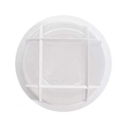 8.5 in. Round TwistFit Marine White LED Outdoor Bulkhead Light Frosted Glass Lens and Polycarbonate Base by ETi -ETi Sales white eti bulkhead lights 504081020 4f 1000