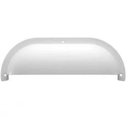 Shorebreaker 10 in. White Half Guard Accessory for Oval Outdoor Bulkhead Light Models 50402111 and 50404111 by ETi