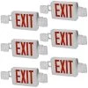 60-Watt Equivalent Combo Integrated LED White Direct Wire with Emergency Light/Exit Sign Battery Backup 6500K (6-Pack) by ETi