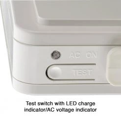 60-Watt Equivalent Integrated LED White with Green Letters Emergency Light Exit Sign Combo Battery Backup (6-Pack) by ETi -ETi Sales white eti emergency exit lights 55502102 6pk 1f 1000