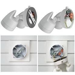 2-Head Dusk to Dawn White Outdoor Integrated LED Security Flood Light 1200 Lumens 4000K Bright White by ETi -ETi Sales white eti flood lights 51401144 1d 1000