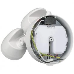 3-Head White Outdoor Integrated LED Security Flood Light 1800 to 3600 Lumen Boost Dusk-to-Dawn Photocell 4000K by ETi -ETi Sales white eti flood lights 51403142 4f 1000