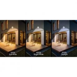 3-Head White Motion Activated Outdoor Integrated LED Flood Light Security Light 1800 to 3600 Lumen Boost 3 CCT by ETi -ETi Sales white eti flood lights 514032120 4f 1000