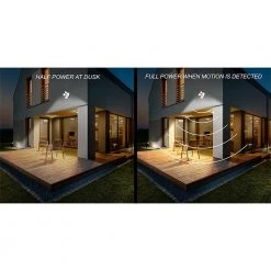 3-Head White Motion Activated Outdoor Integrated LED Flood Light Security Light 1800 to 3600 Lumen Boost (4-Pack) by ETi -ETi Sales white eti flood lights 514032120 4pk 40 1000