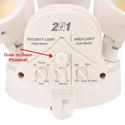 3-Head White Motion Activated Outdoor Integrated LED Flood Light Security Light 1800 to 3600 Lumen Boost (4-Pack) by ETi -ETi Sales white eti flood lights 514032120 4pk 66 1000