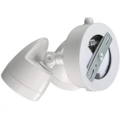 2-Head White Outdoor Integrated LED Flood Light Security 1200 to 2400 Lumen Boost Dusk-to-Dawn 4000K Bright White by ETi -ETi Sales white eti flood lights 51405144 44 1000