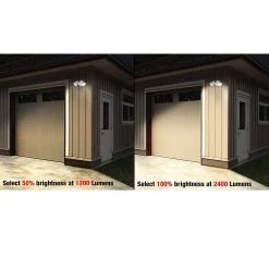 2-Head White Outdoor Integrated LED Flood Light Security 1200 to 2400 Lumen Boost Dusk-to-Dawn 4000K (4-Pack) by ETi 15 2-Head White Outdoor Integrated LED Flood Light Security 1200 to 2400 Lumen Boost Dusk-to-Dawn 4000K (4-Pack) by ETi -ETi Sales white eti flood lights 51405144 4pk 66 1000