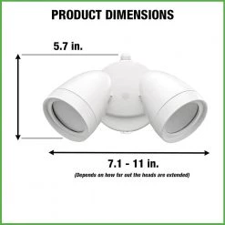 2-Head White Outdoor Integrated LED Flood Light Security 1200 to 2400 Lumen Boost Dusk-to-Dawn 4000K (4-Pack) by ETi 13 2-Head White Outdoor Integrated LED Flood Light Security 1200 to 2400 Lumen Boost Dusk-to-Dawn 4000K (4-Pack) by ETi -ETi Sales white eti flood lights 51405144 4pk a0 1000