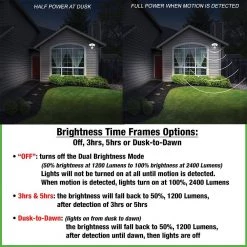 2-Head White Motion Activated Outdoor Integrated LED Security Flood Light 1200 to 2400 Lumens Boost 3 CCT (4-Pack) by ETi -ETi Sales white eti flood lights 51406112 4pk 77 1000