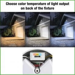 2-Head White Motion Activated Outdoor Integrated LED Security Flood Light 1200 to 2400 Lumens Boost 3 CCT (4-Pack) by ETi -ETi Sales white eti flood lights 51406112 4pk a0 1000