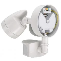 2-Head White Motion Activated Outdoor Integrated LED Security Flood Light 1200 to 2400 Lumens Boost 3 CCT (4-Pack) by ETi -ETi Sales white eti flood lights 51406112 4pk c3 1000