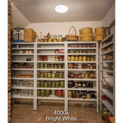 12 in. Round LED Flush Mount Stairway Lighting Bathroom Lighting Hallway 120-277 Volt 1000 Lumens 4000K Bright White by ETi -ETi Sales white eti flush mount lights 54436241 1d 1000