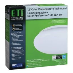 12 in. Color Selectable LED Low Profile Flush Mount Ceiling Light 1000 Lumens 120-277V Dimmable (4-Pack) by ETi -ETi Sales white eti flush mount lights 54436511 4pk 1f 1000