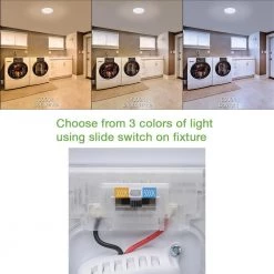 12 in. Color Selectable LED Low Profile Flush Mount Ceiling Light 1000 Lumens 120-277V Dimmable (4-Pack) by ETi -ETi Sales white eti flush mount lights 54436511 4pk 40 1000