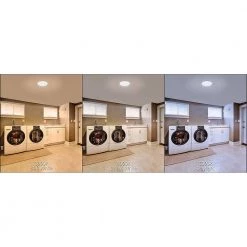 12 in. Step Dimming Motion Sensor Low Profile Color Selectable LED Flush Mount Ceiling Light 1000 Lumens Multi-Volt by ETi -ETi Sales white eti flush mount lights 54436511 i a0 1000