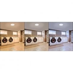 16 in. Step Dimming Motion Sensor Low Profile Color Selectable LED Flush Mount Ceiling Light 1600 Lumens Multi-Volt by ETi 11 16 in. Step Dimming Motion Sensor Low Profile Color Selectable LED Flush Mount Ceiling Light 1600 Lumens Multi-Volt by ETi -ETi Sales white eti flush mount lights 54437511 i 40 1000