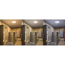 16 in. Step Dimming Motion Sensor Low Profile Color Selectable LED Flush Mount Ceiling Light 1600 Lumens Multi-Volt by ETi 16 16 in. Step Dimming Motion Sensor Low Profile Color Selectable LED Flush Mount Ceiling Light 1600 Lumens Multi-Volt by ETi -ETi Sales white eti flush mount lights 54437511 i 4f 1000