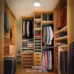 Spin Light 7 in. Closet Light LED Flush Mount Ceiling Light Laundry Room Stairway Lighting Hallway Light (10-Pack) by ETi -ETi Sales white eti flush mount lights 54483141 10pk 40 1000