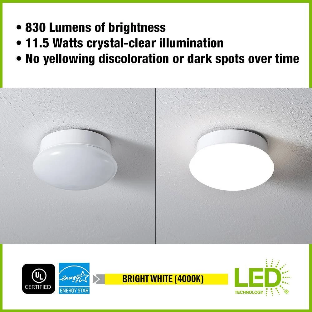 Spin Light 7 in. Closet Light LED Flush Mount Ceiling Light Laundry Room Stairway Lighting Hallway Light (5-Pack) by ETi 5 Spin Light 7 in. Closet Light LED Flush Mount Ceiling Light Laundry Room Stairway Lighting Hallway Light (5-Pack) by ETi - Image 5