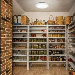 24 in. Round LED Flush Mount Ceiling Light Kitchen Laundry Garage Light 2900 Lumens 4000K Dimmable (4-Pack) by ETi -ETi Sales white eti flush mount lights 54614242 4pk 1f 1000