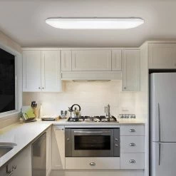 49 in. x 18 in. Rectangular Light Fixture LED Flush Mount High Output 5500 Lumens Smooth Acrylic Lens Kitchen Lighting by ETi -ETi Sales white eti flush mount lights 54645142 40 1000