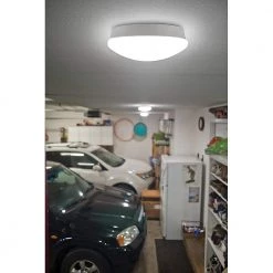 Spin Light 11 in. 1600 Lumens LED Flush Mount Garage Closet Laundry Light 22-Watts 4000K Bright White by ETi -ETi Sales white eti flush mount lights 54652141 40 1000