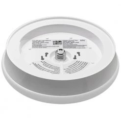 Spin Light 11 in. 1600 Lumens LED Flush Mount Garage Closet Laundry Light 22-Watts 4000K Bright White by ETi -ETi Sales white eti flush mount lights 54652141 c3 1000