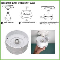 Spin Light 5 in. Closet Basement Utility LED Flush Mount Ceiling Light 600 Lumens 4000K Bright White (5-Pack) by ETi -ETi Sales white eti flush mount lights 54692142 5pk a0 1000