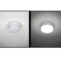 Spin Light 5 in. Closet Basement Utility LED Flush Mount Ceiling Light 600 Lumens 4000K Bright White (5-Pack) by ETi -ETi Sales white eti flush mount lights 54692142 5pk c3 1000
