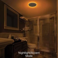 11 in. White Beveled Edge Color Changing Selectable LED Flush Mount with Night Light Feature Ceiling Light (4-Pack) by ETi -ETi Sales white eti flush mount lights 56572113 4pk 1f 1000