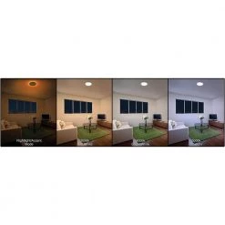 13 in. White Decorative Curved Beveled Edge Selectable CCT LED Flush Mount with Night Light Feature 1350 Lumen (4-Pack) by ETi -ETi Sales white eti flush mount lights 56576111 4pk a0 1000