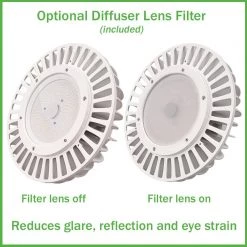 10 in. Round 250-Watt Equivalent Integrated LED White High Bay Light 17,600 Lumens 5000K Wet Rated (8-Pack) by ETi -ETi Sales white eti high bay lights 63802161 8pk a0 1000