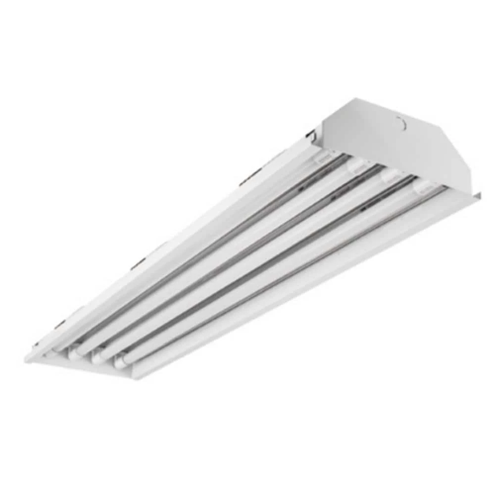 4 ft. 128-Watt Equivalent White 4-Lamp Fixture Body for T8 Power Either End LED Tubes LED High Bay (Tubes Not Included) by ETi 1 4 ft. 128-Watt Equivalent White 4-Lamp Fixture Body for T8 Power Either End LED Tubes LED High Bay (Tubes Not Included) by ETi